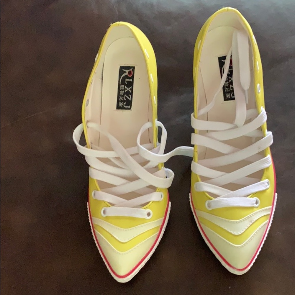High heel sneakers shoes